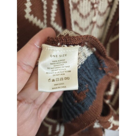 Anthropologie Do Everything In Love Poncho Shawl Vest Wrap Sweater One Size - Picture 2 of 5